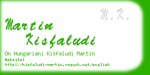 martin kisfaludi business card